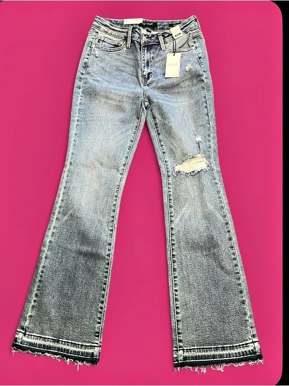 Judy Blue Bootcut Mid Rise Bootcut Jeans in Blue Waist 7/28 NWT